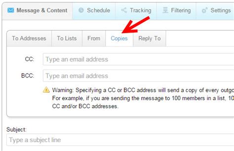 Include CC/BCC Addresses   JangoMail