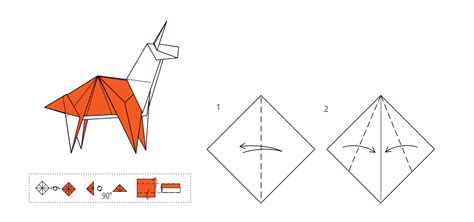 Increible unicornio con figuras geométricas de papel