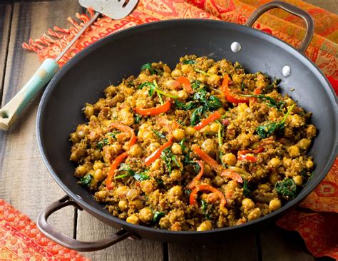 Indian Quinoa and Chickpea Stir Fry | eat healthy, eat happy