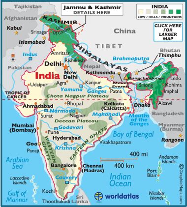 Indian Subcontinent Map   World Atlas