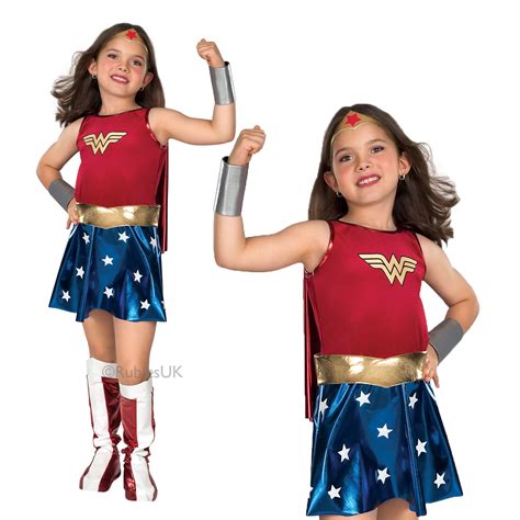 Infantil Deluxe Wonder Woman Traje Disfraz De Niña Con ...