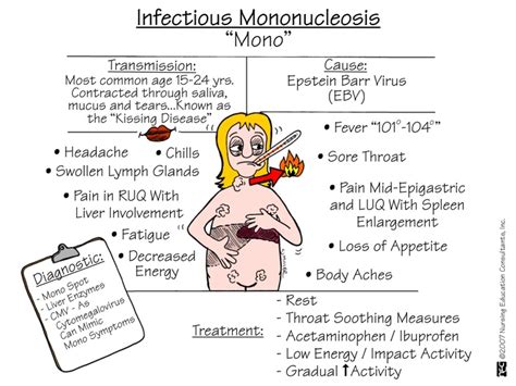 Infectious Mononucleosis | Nursing School | Pinterest