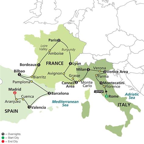 Info: map of spain and italy   Travel