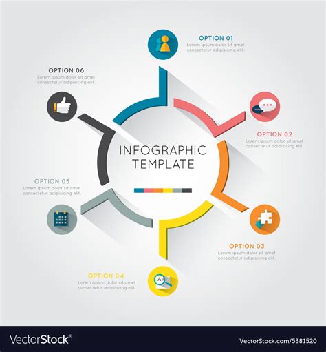 Infographic template colorful circular Royalty Free Vector