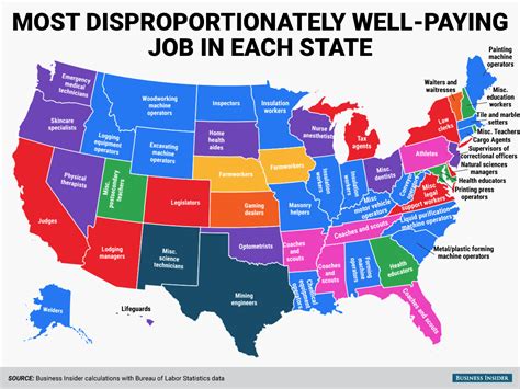 Infographic: The Best Paying Job In Each State, Relative ...