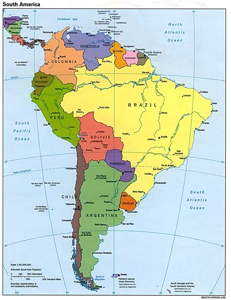 Informativo Colombiano Mapa de Sur América