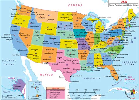 ININ NEWS: United States Map With Major Cities,