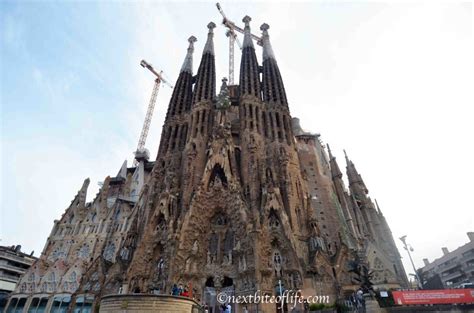 Inside La Sagrada Familia Basilica in Barcelona.