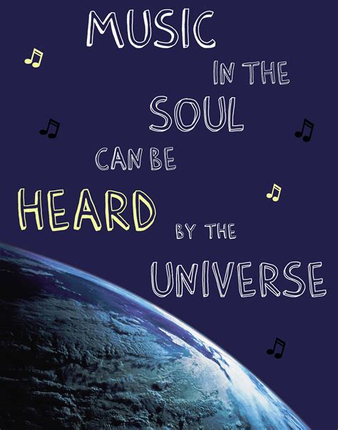 Inspirational QUOTES Word Art POSTER Music In The Soul Can