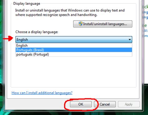 Instala outros idiomas no Windows 7