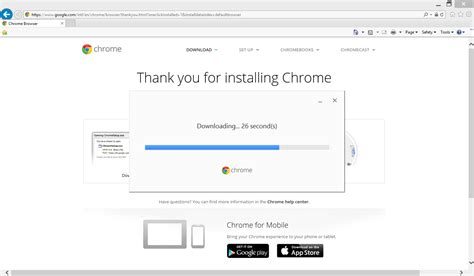 Installation Google Chrome