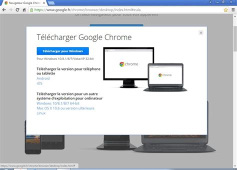 Installer Google Chrome 64 bits au lieu de la version 32 bits
