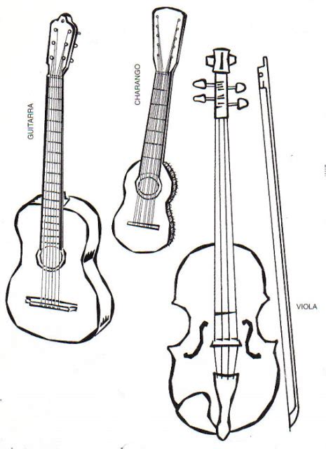 INSTRUMENTOS DE CUERDA PARA COLOREAR