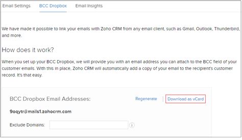 Integrate your Outlook Emails with Zoho CRM via BCC Dropbox
