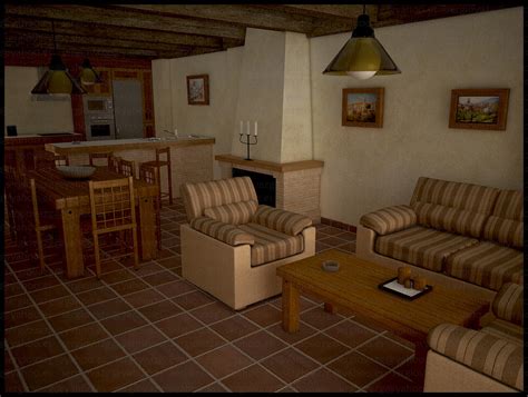 Interior casa rural