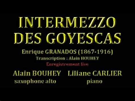 INTERMEZZO DES GOYESCAS Enrique GRANADOS   YouTube