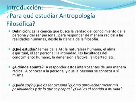 Introduccion a la Antropología Filosófica