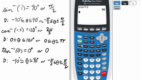 Inverse Trig on TI 84 Graphing Calculator   YouTube
