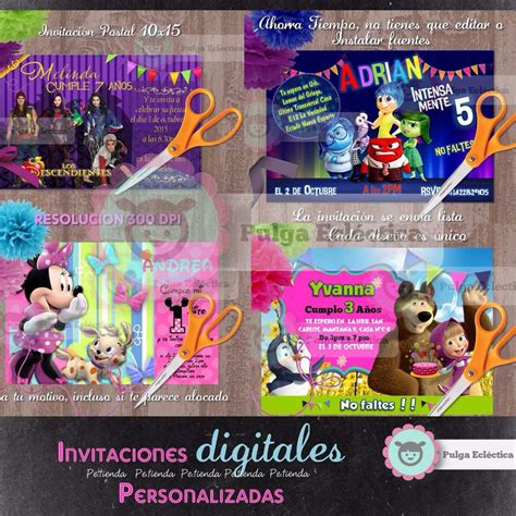 Invitaciones Digitales Personalizadas Descendientes Frozen ...