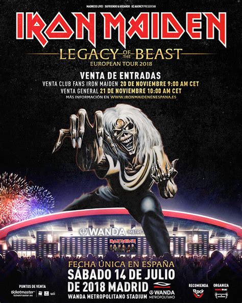 Iron Maiden en España: Precio entradas concierto Madrid ...