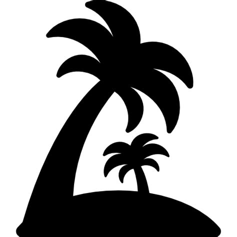 Isla con palmeras   Iconos gratis de naturaleza