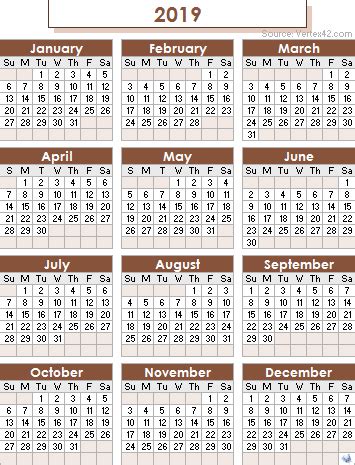 Islamic Calendar 2019 | calendar weekly printable