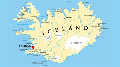 Islândia Mapa Físico