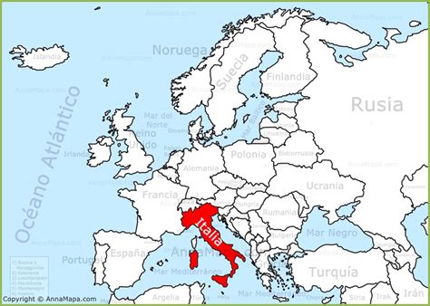 Italia en el mapa de Europa   AnnaMapa.com