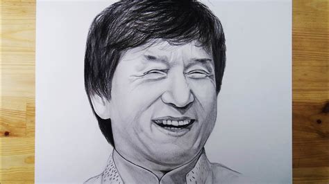 Jackie Chan Drawing | Charcoal   YouTube