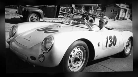 James Dean And His Silver Porsche 550 Spyder   YouTube
