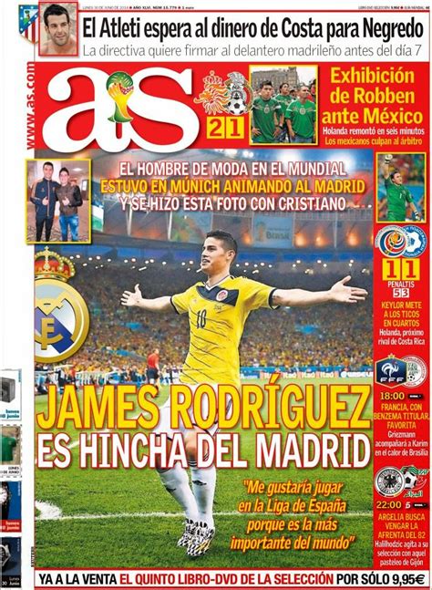 James hincha del Madrid, Holanda y los ticos a cuartos ...