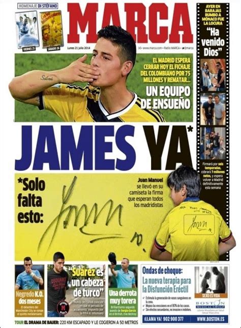 James Rodiguez ya es del Real Madrid: Las portadas   Liga ...