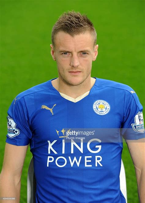 Jamie Vardy during the Leicester City photo call at King ...