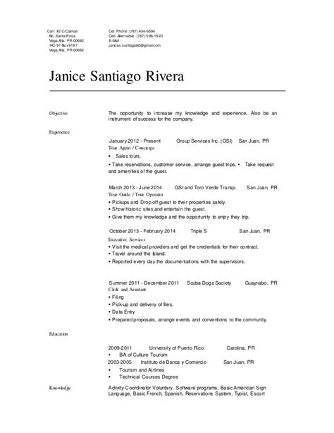 Janice Santiago profesional resume
