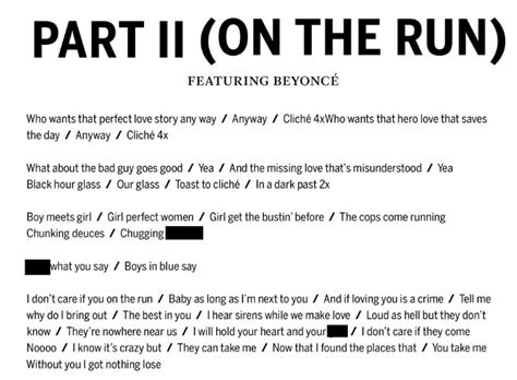 Jay Z feat. Beyonce – Part II  On The Run  [Lyrics]