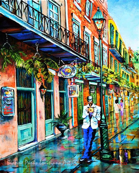 Jazz Street Music, New Orleans French Quarter Art Print ...