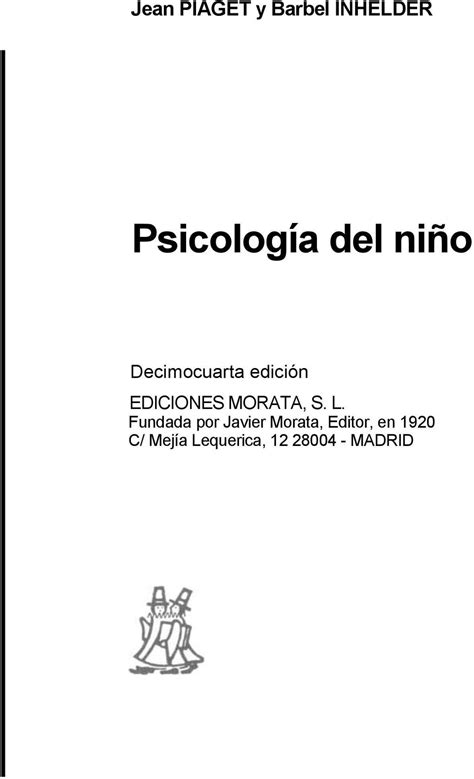 Jean PIAGET y Barbel INHELDER Psicología del niño   PDF