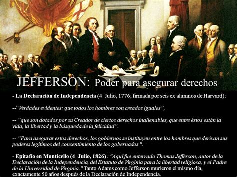 JEFFERSON: Poder para asegurar derechos   La Declaración ...