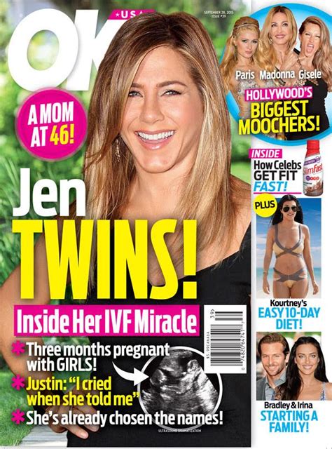 Jennifer Aniston NOT Pregnant With Twins September 2015