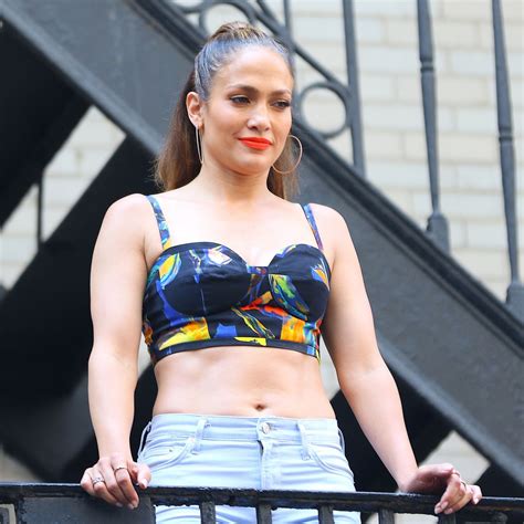 JENNIFER LOPEZ in Between Takes on a Music Video in New ...
