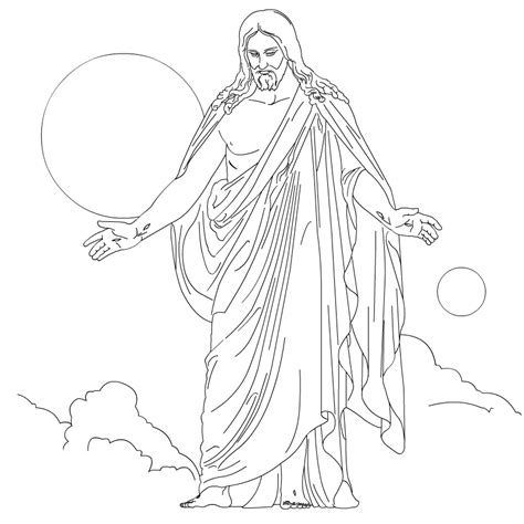 Jesus Christ ascension coloring pages and line art drawing ...