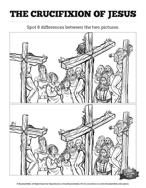 Jesus  Crucifixion Kids Spot The Difference: Can your kids ...