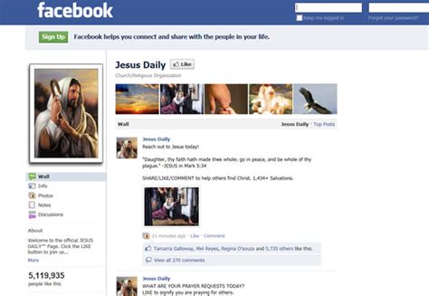 Jesus Facebook Page Beats Out Lakers, Bieber, Gaga