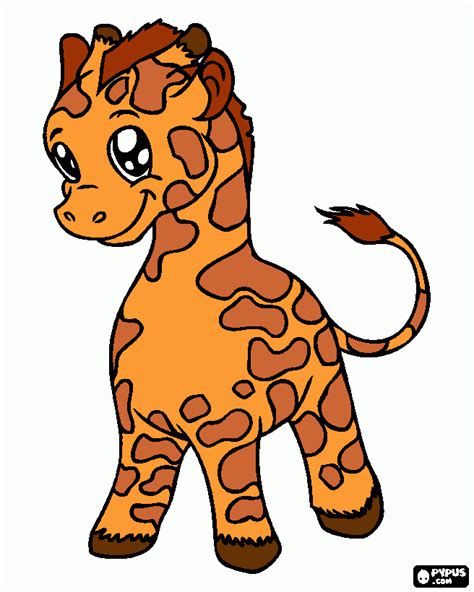 jirafa bebe para colorear, jirafa bebe para imprimir