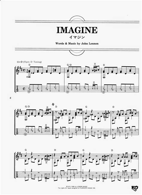 John Lennon   Imagine | Partituras para Guitarra