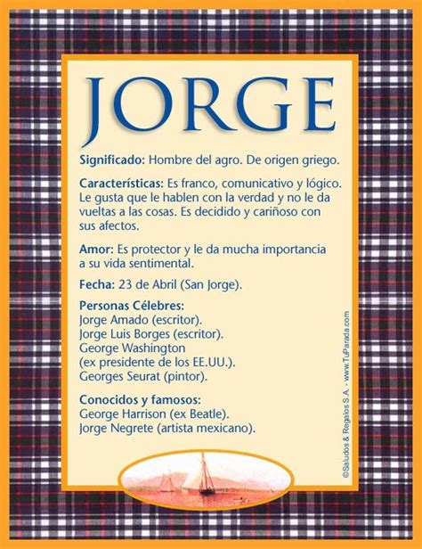 Jorge, imagen de Jorge | Nombres Significado | Names ...