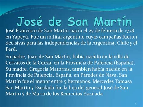 José de san martín power point