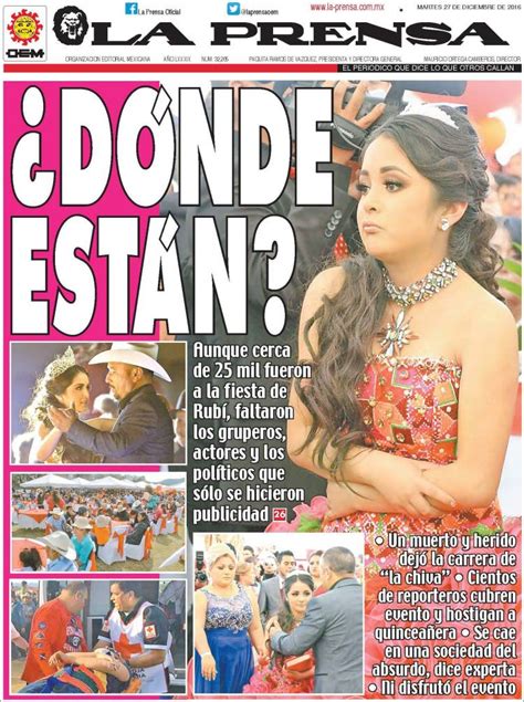 Journal La Prensa  Mexique . Les Unes des journaux de ...