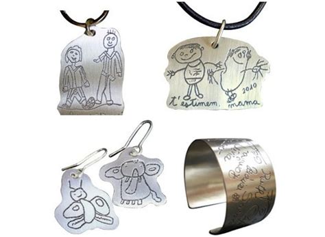 Joyas de plata personalizadas con el dibujo de tu hijo