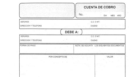 Juanita: documentos contables   cuenta de cobro